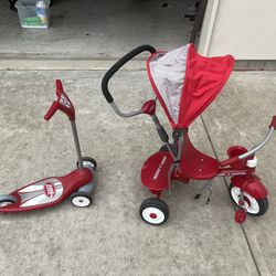 Radio Flyer Ultimate All-Terrain Stroll 'N Trike, Kids and Toddler Tricycle, Red Toddler Bike, For Ages 9 Months - 5 Years