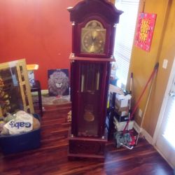 Grandfather Clock Cherry Wood 