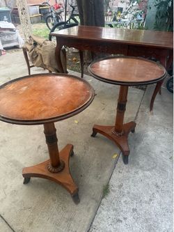 Wood side tables