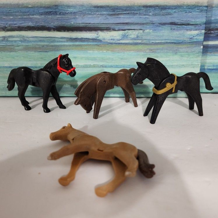 Vintage Playmobil Toy Horses