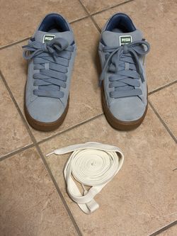 PUMA Suede XL Blue Gum Men's 11.5 Sneakers + Unused White Laces