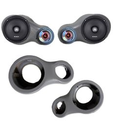 NEW 2 UNIVERSAL PANELS SPEAKERS WITH PAIR OF MIDRANGE SPEAKERS AND BULLET TWEETERS