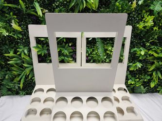 Retail Bottle Display Stand Set (3 Total) w/ Front Frame & 12-Slot Holder – Store Counter Display