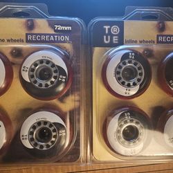 TRUE Inline Skates Replacement Wheels 72mm