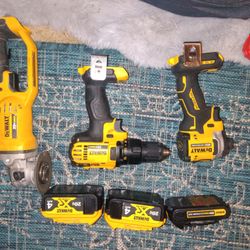 Drill Set & Grinder 3 Batteries 