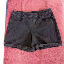 Time and Tru black denim shorts size L(12-14)