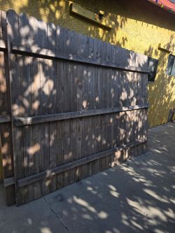 Wood fence panels