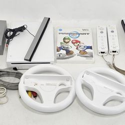 Nintendo Wii System Console Bundle w/ Mario Kart