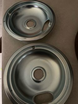 Chrome Electric Stove Drip Pans Set of 2
