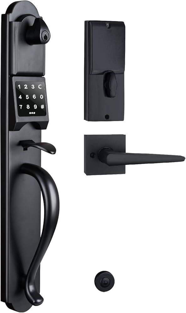 Keypad Deadbolt (Keypad-Keyed) for Single Front Door, Heavy Duty and Matte Black Finish