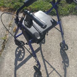 Rollator With 6 Wheels-Blue