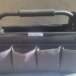 Work Force Canvas Tool Tote Caddy With Cushioned Metal Handle and 10 pockets