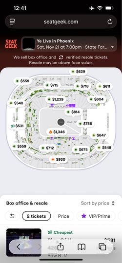 Kanye West Tickets - Ye live in Phoenix
