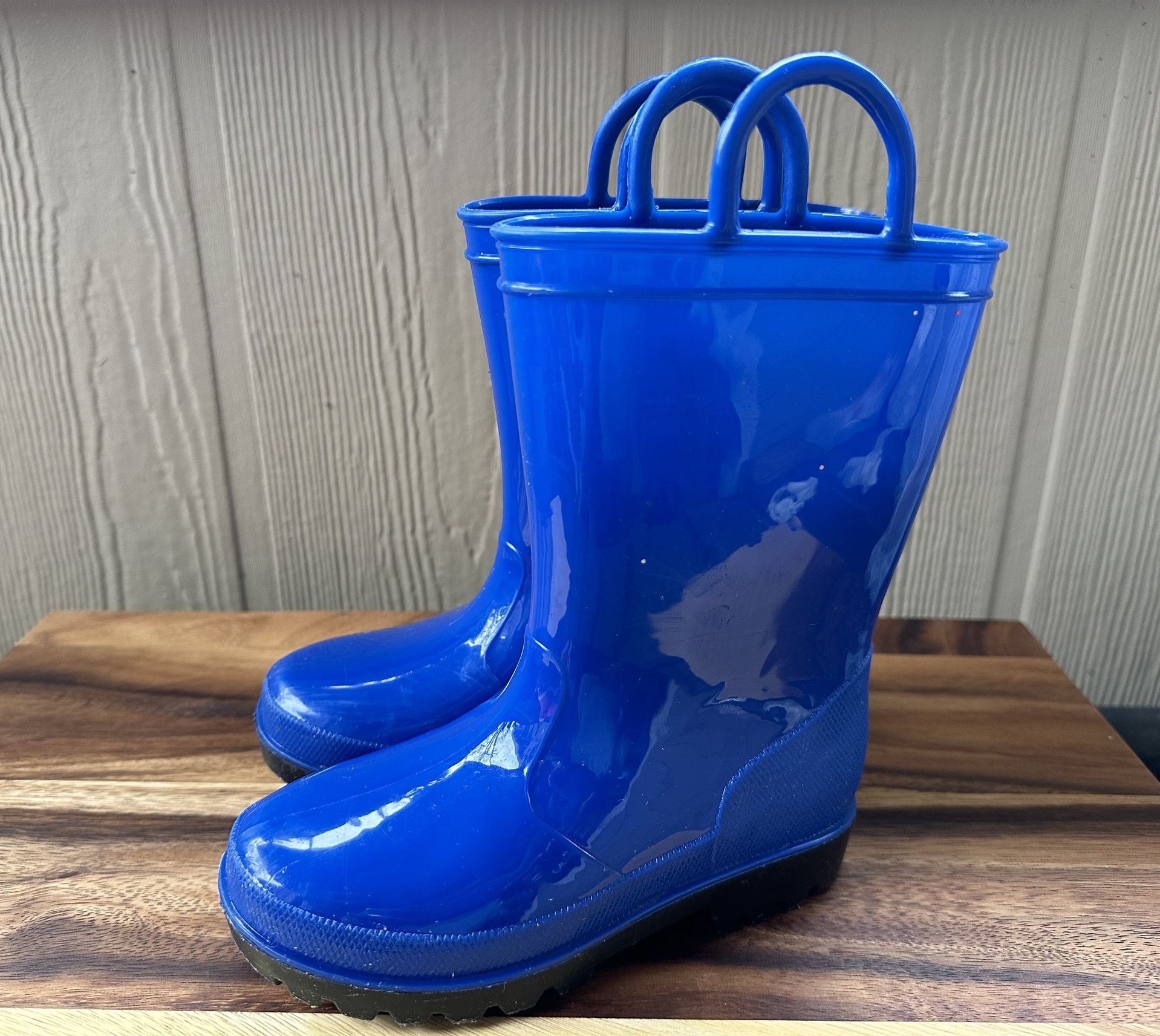 Kids Bright Blue Rain Boots