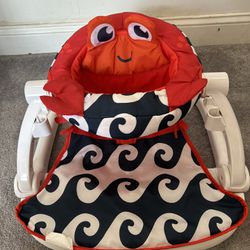 Fisher-Price Sit-Me-Up Floor Seat with Tray, Crab