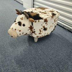 Modern Cow-Shaped Animal Ottoman/Footstool, Accent Stool Home Decor for Bedroom