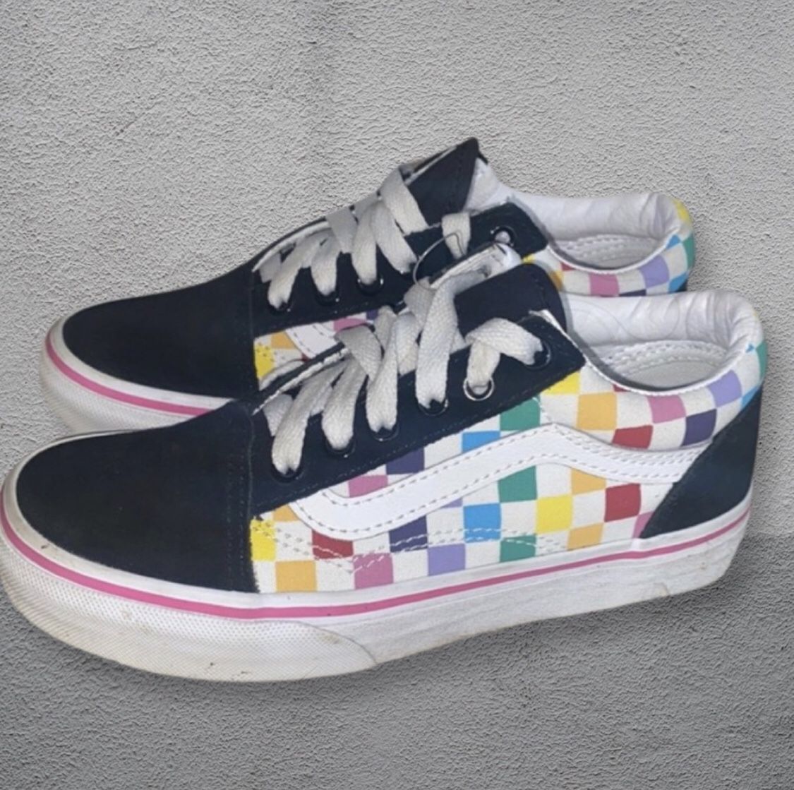 Rainbow 1.5 Size Kid’s Shoes Vans Off The Wall