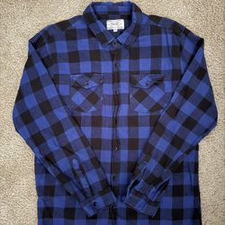 SGR Flannel Royal Blue Black Checkered Quality Fit