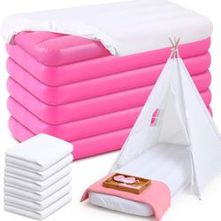 Windyun Kids Air Mattress with Fitted Sheet Set of 6 Like New