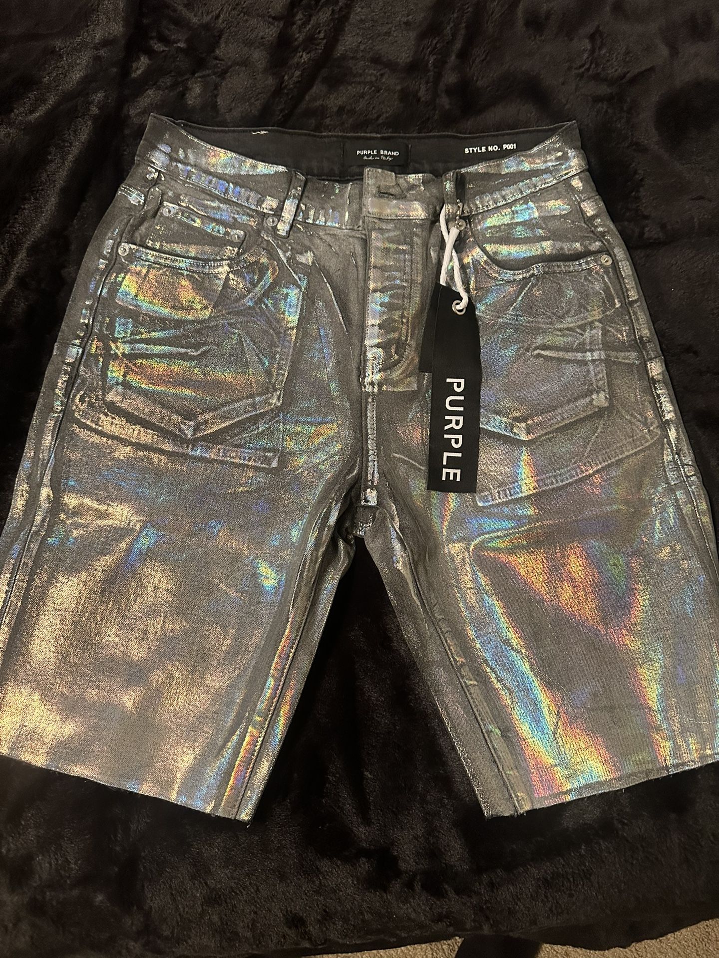 Purple Jean Shorts