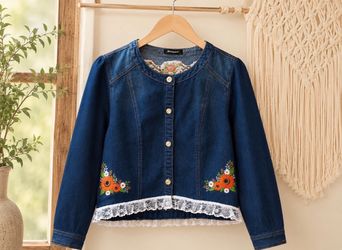 Custom Embroidered Jean Jacket