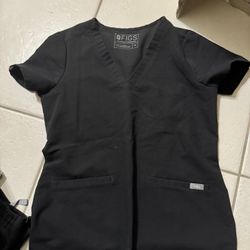 Figs Scrub Black Set (Top XS, Bottoms XXSP)