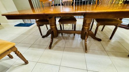 Large Dining Table With Six Chairs