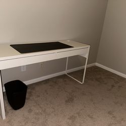 White Two Drawer Desk 