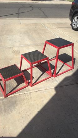 Set of 3 Steel Plyometric Jump Boxes