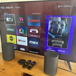 TCL 49S517 49-Inch 4K Ultra HD Roku Smart LED TV with Wireless Speakers