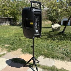 Wireless Speaker With 15” Woofer & Stand 