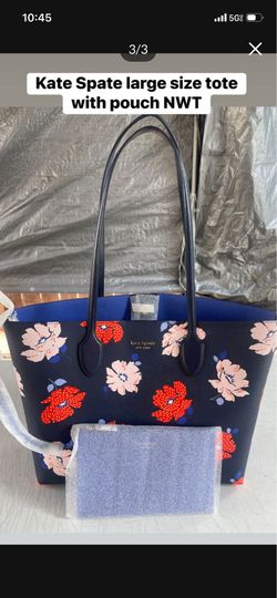 Kate Spade Bleecker Dotty Floral Large Tote with Pouch NWT Pick up in Pico Rivera