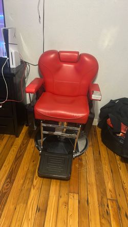 Red barber chair