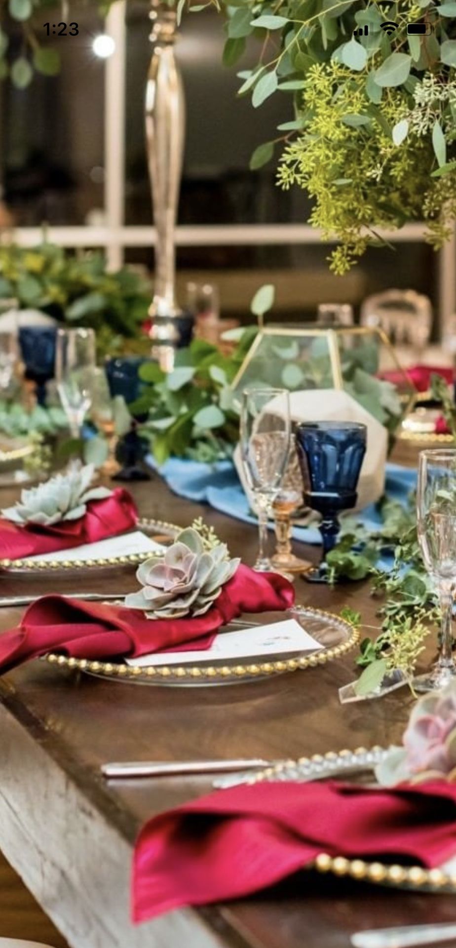 94 Vintage Blue Goblets
