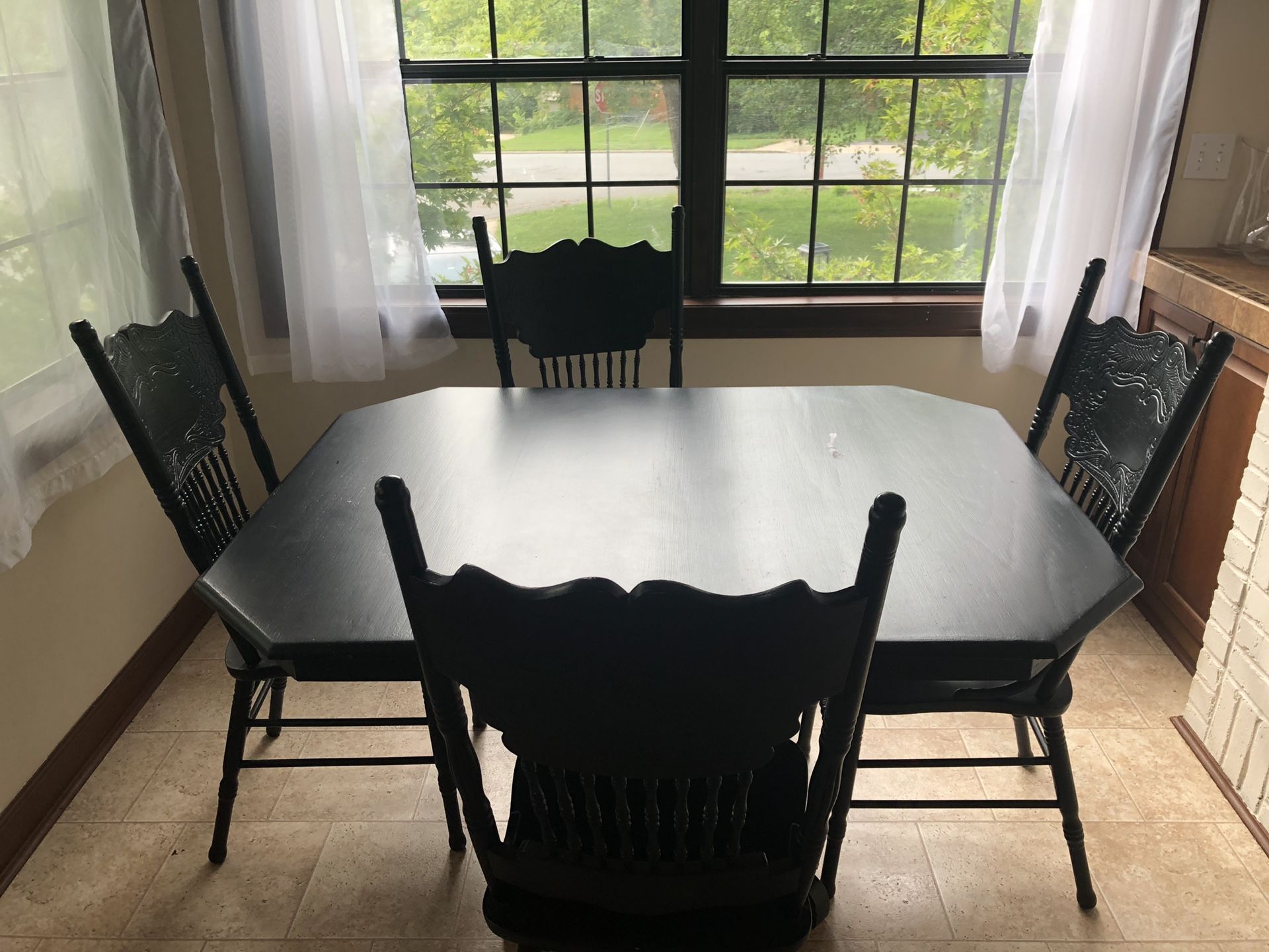 Black Dining Table and Chairs