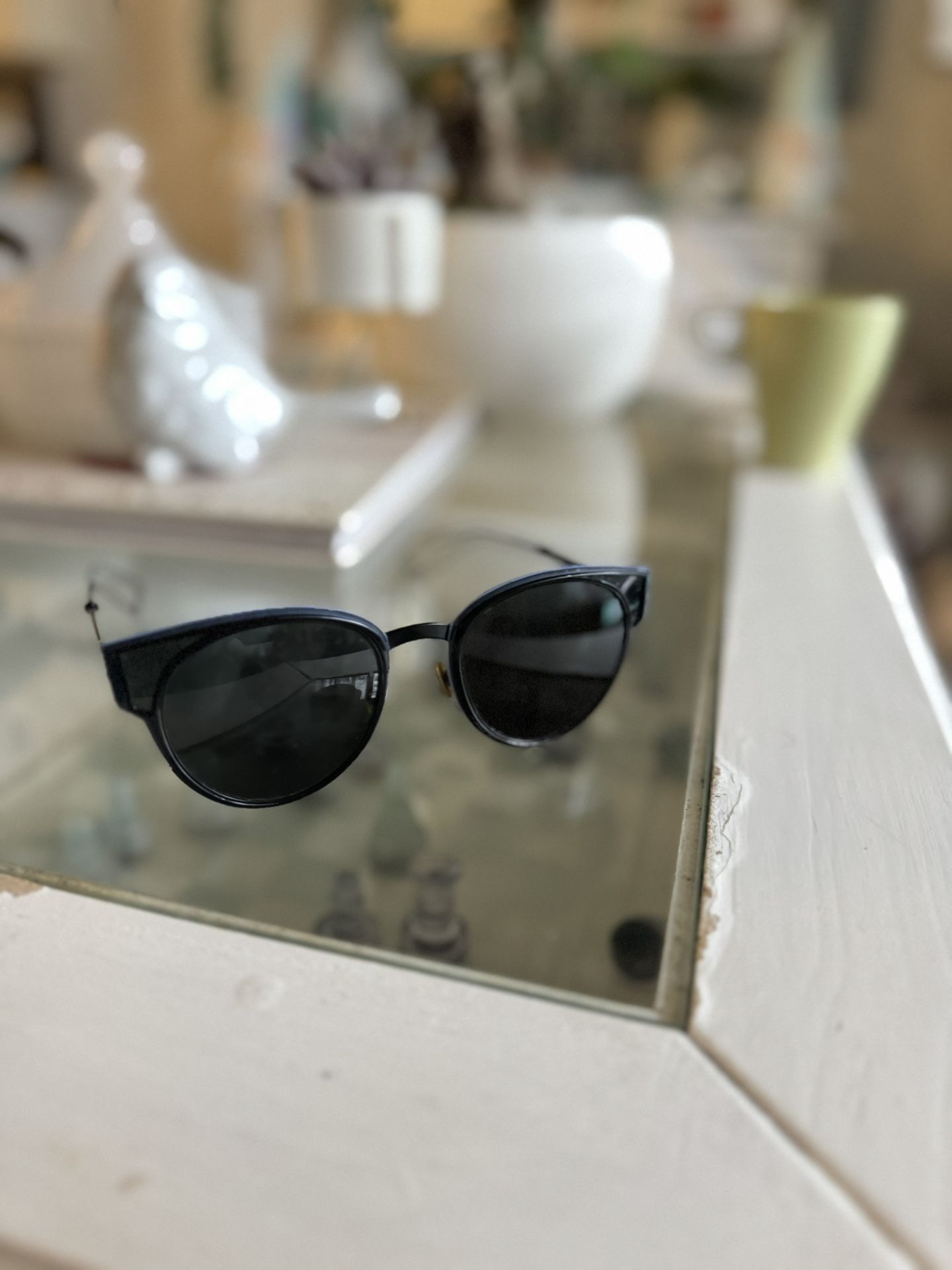 Dior New Authentic Christian Dior SCULPT 006P9 Black Cat Eye Sunglasses