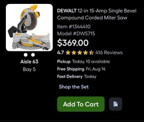 Dewalt 12 inch 15 amp single bevel compound corded miter saw with 2 saw horses