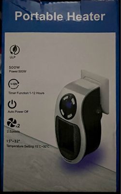 Brand new in Box Brightown MH-04 350W Portable Heater - Black/White
