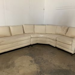 Vintage White 3 Piece Sectional Sofa