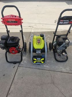 Three Pressure Washers