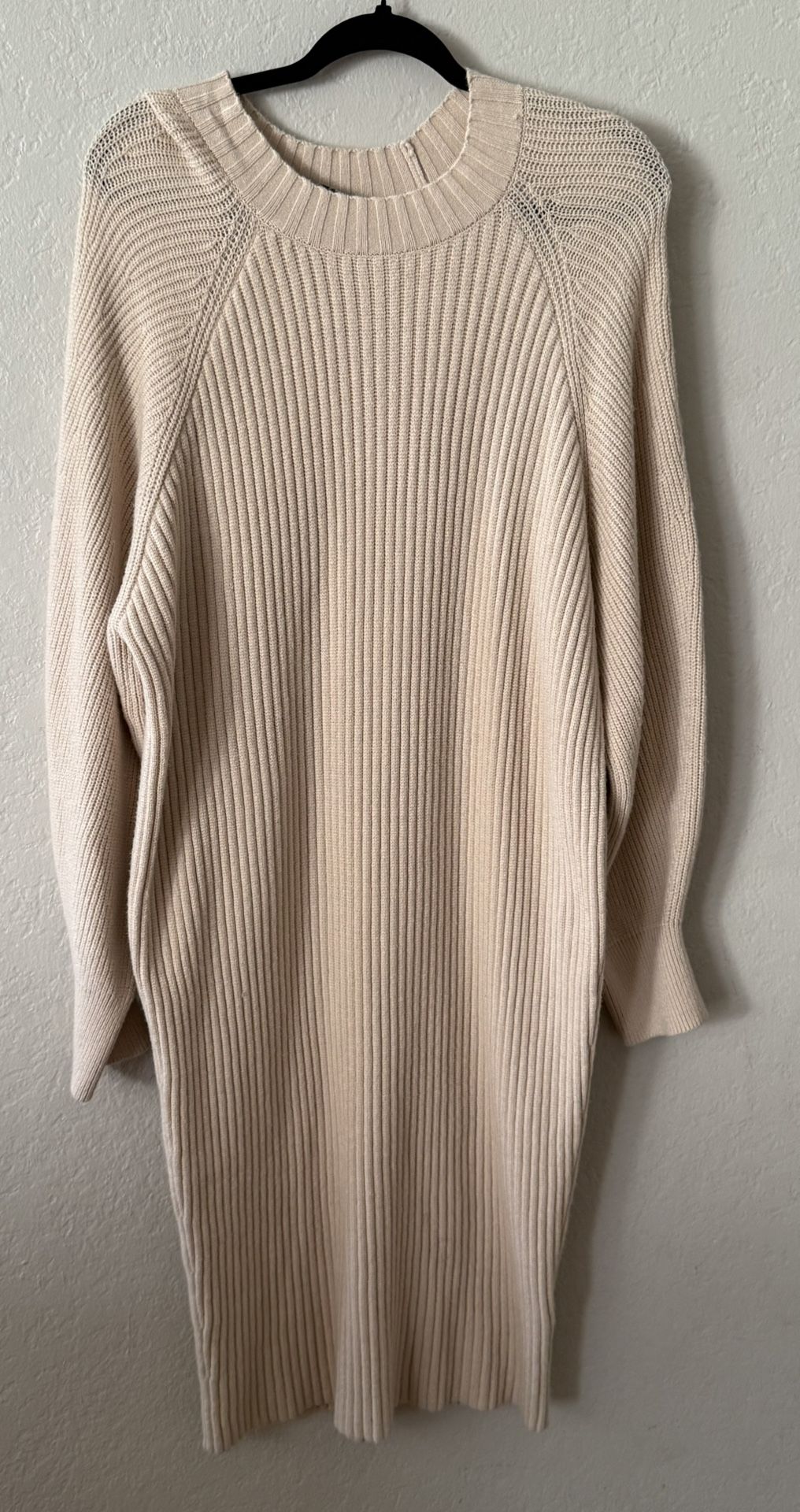 Balloon Sleeve Midi Sweater Dress