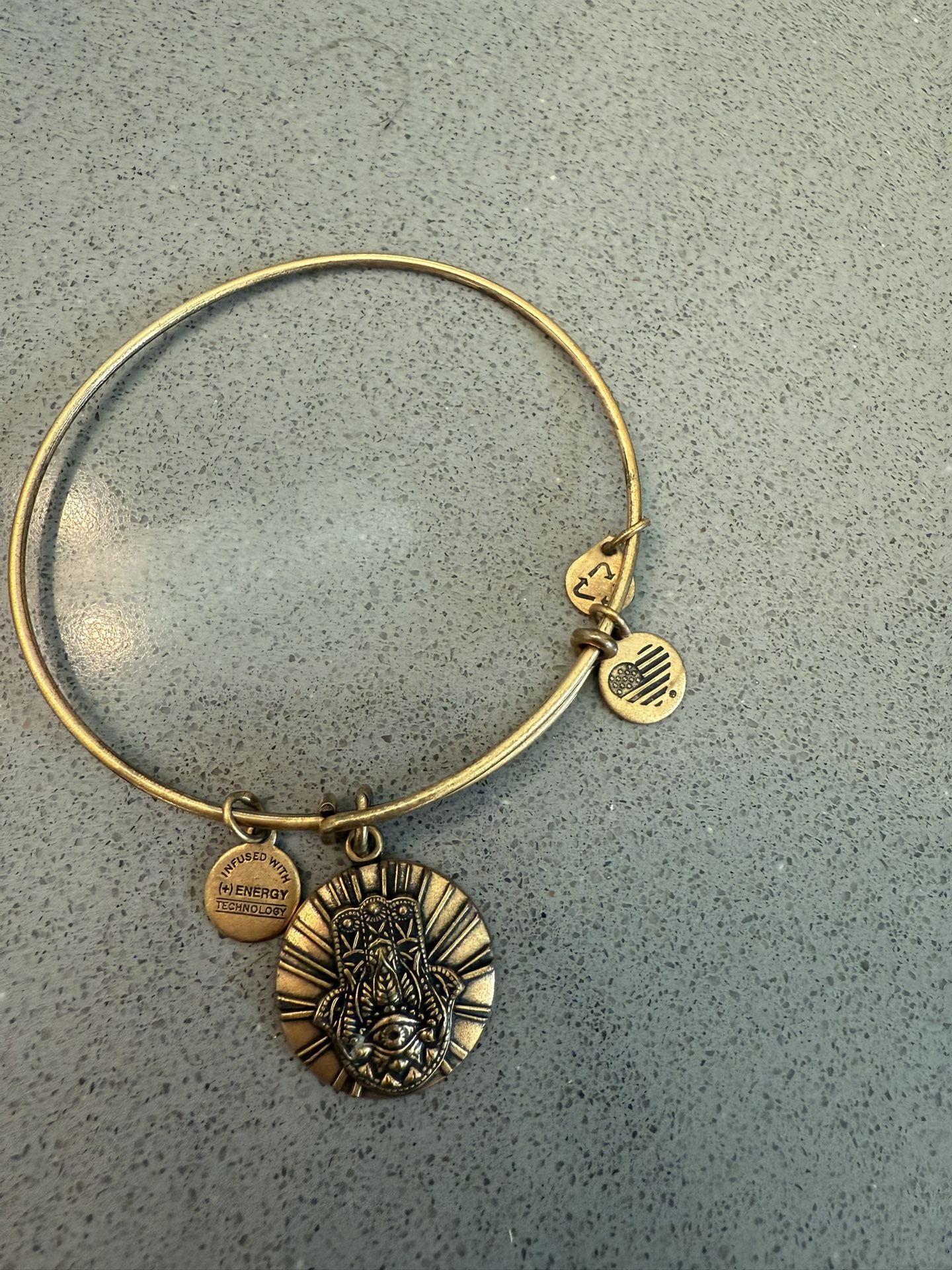 Alex and Ani Rafaelian Gold-tone Hand of Fatima Expandable Charm Bracelet