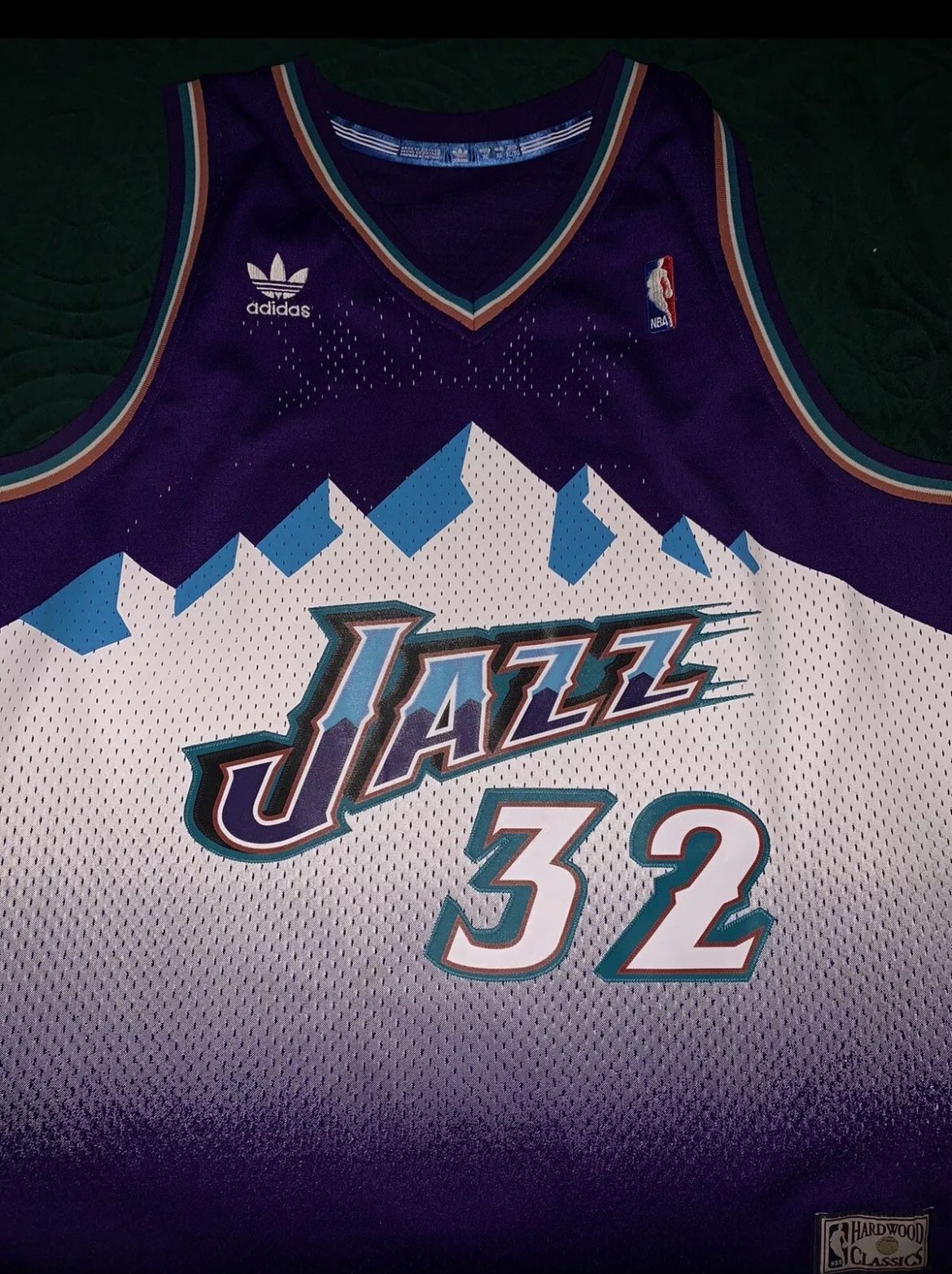 Adidas Hardwood Classic NBA Jersey Utah Jazz Karl Malone; SnapBack Included