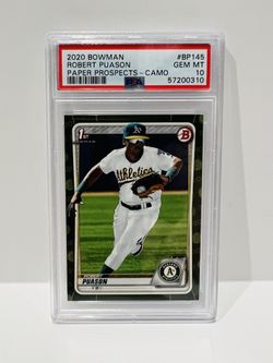 Robert Puason 2020 1st Bowman Paper Prospect Camo #BP145 PSA 10 GEM MINT