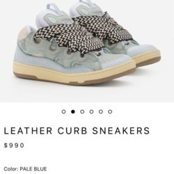 👟 LANVIN LEATHER CURB SNEAKER 