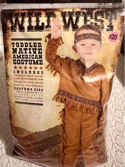 Costume “Wild West Native American” Toddler Size Large 3T-4T