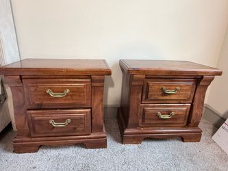 TWO WOOD NIGHTSTANDS
