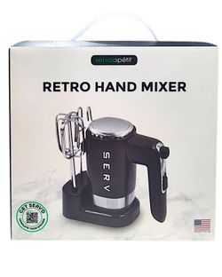 Retro Servappétit Hand Mixer – Black & Silver – 300W