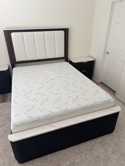 Furniture of America Queen Lantrisant Bed with single (1) Night stand
