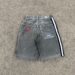 NOT REAL PRICE!!! Send me offers!!! 90s baggy grail black Jnco side stripes jorts men’s size 29